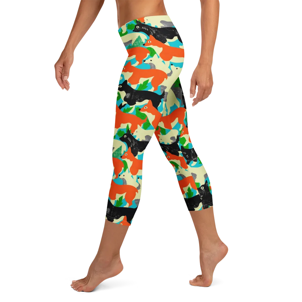 Foxglove Pack on Capri Leggings — Left
