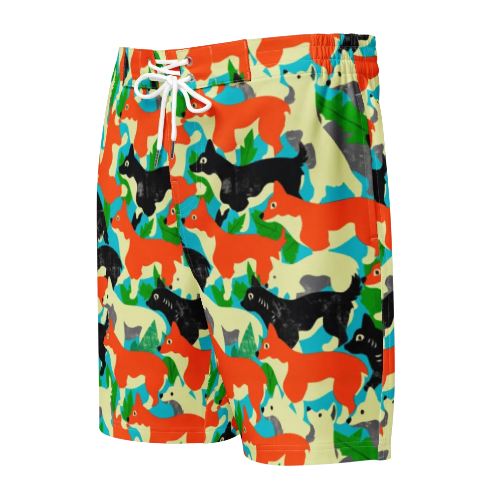 Foxglove Pack on Men's Board Shorts — Front