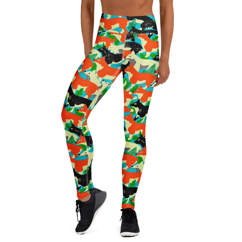 Foxglove Pack on Yoga Leggings — Front