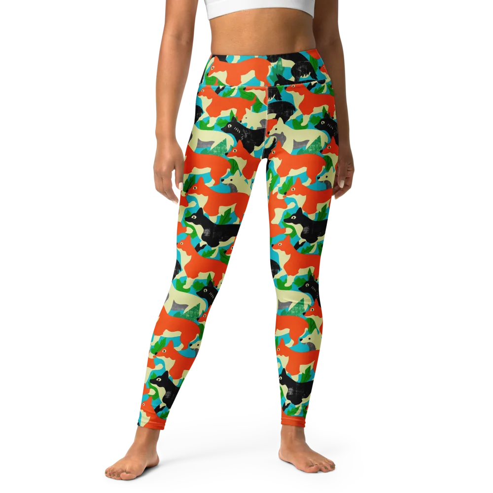 Foxglove Pack on Yoga Leggings — Front