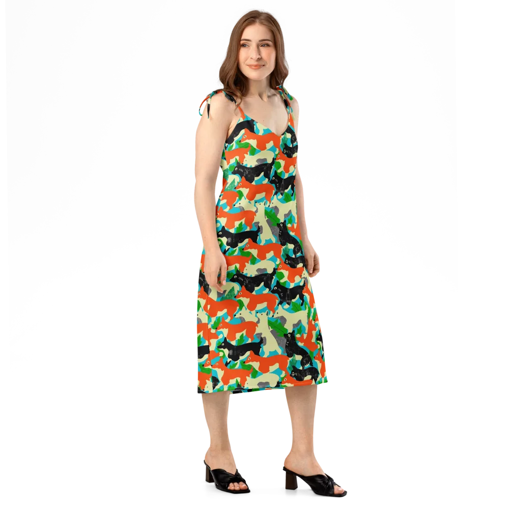 Foxglove Pack on Slip Dress — Right Front