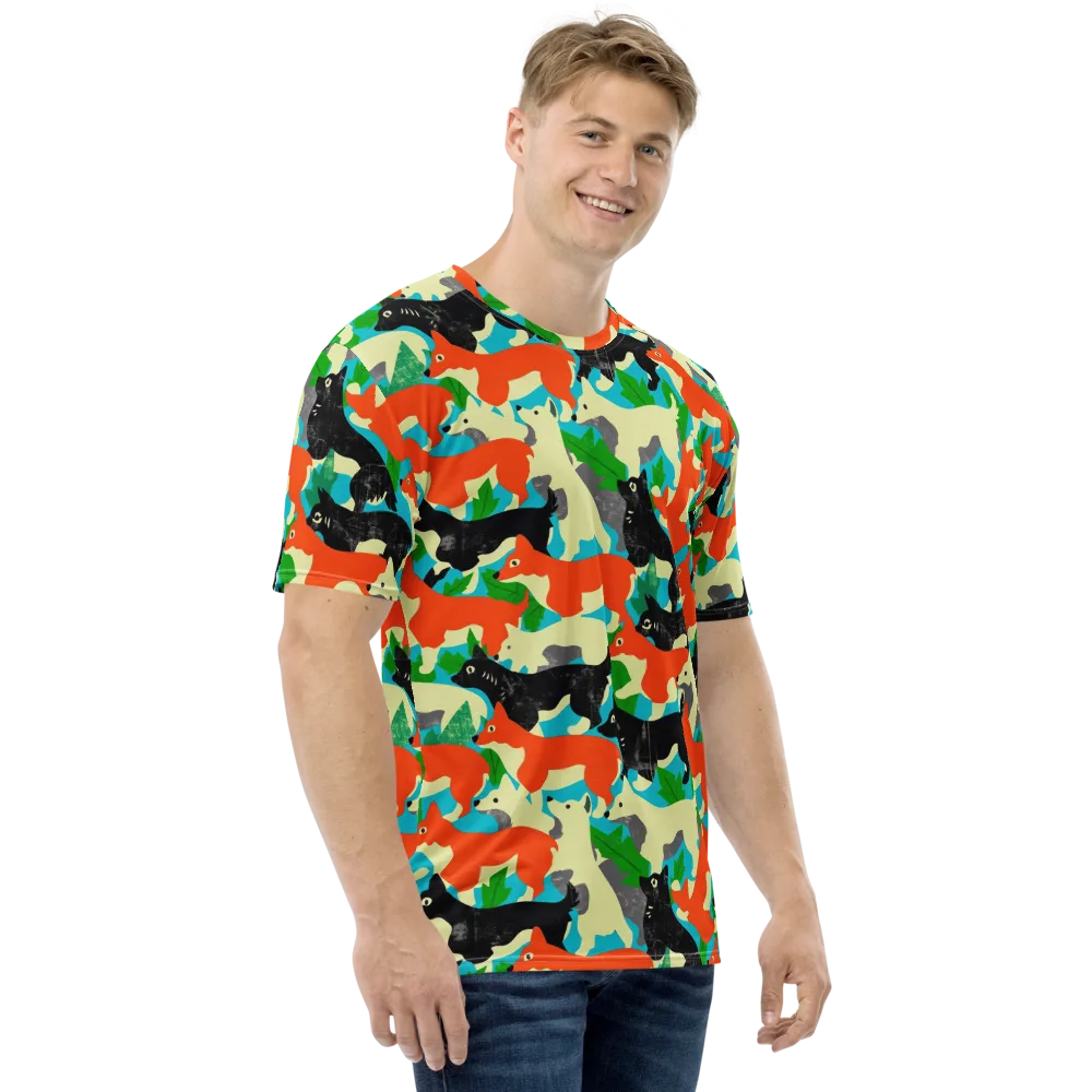 Foxglove Pack on Men's Crew Neck T-Shirt — Right