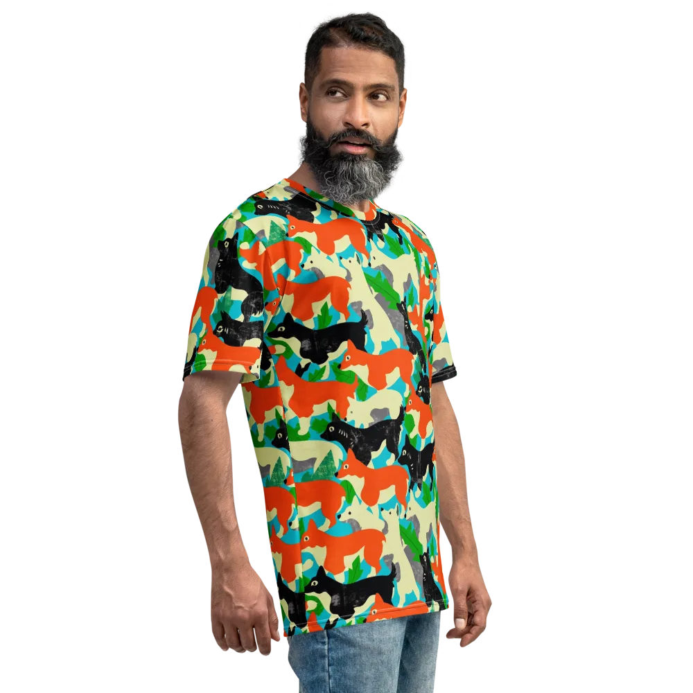 Foxglove Pack on Men's Crew Neck T-Shirt — Right