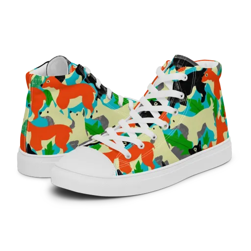 Foxglove Pack on a Men's High Top Canvas Shoes