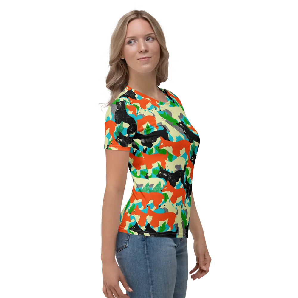 Foxglove Pack on Women's Crew Neck T-Shirt — Right