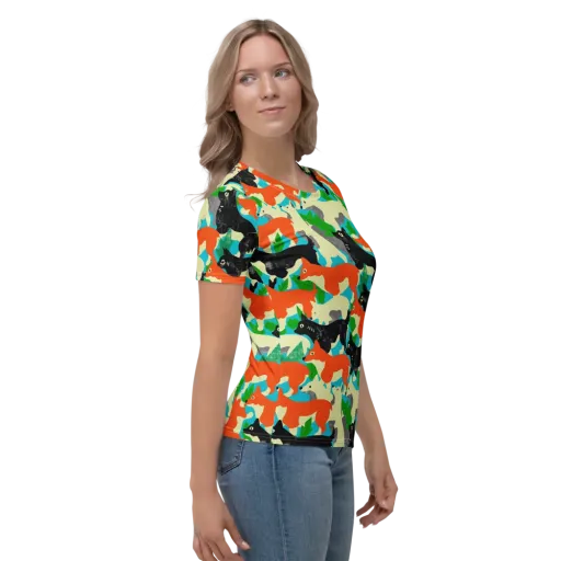 Foxglove Pack on a Women's Crew Neck T-Shirt