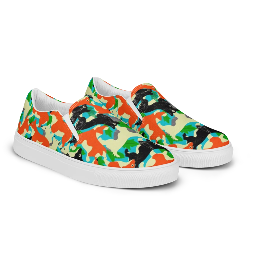 Foxglove Pack on Men's Slip-On Canvas Shoes — Right Front