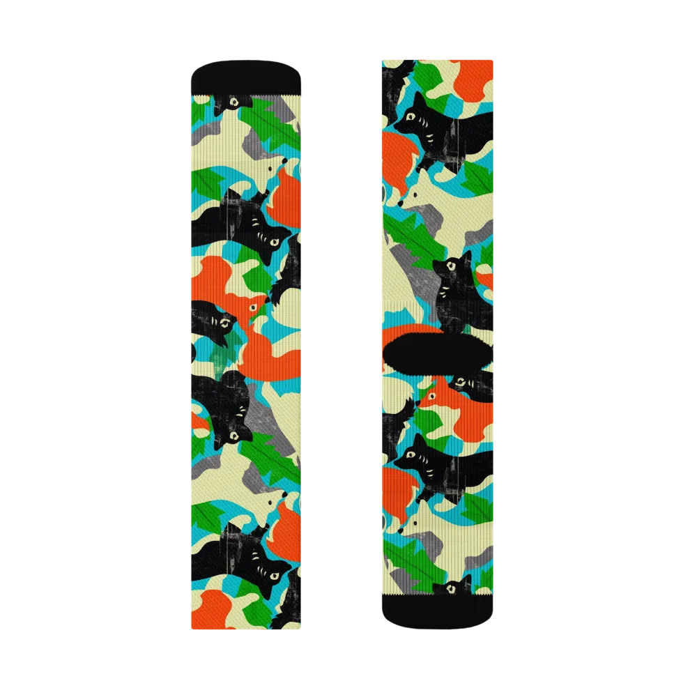 Foxglove Pack on Socks — Left Sock