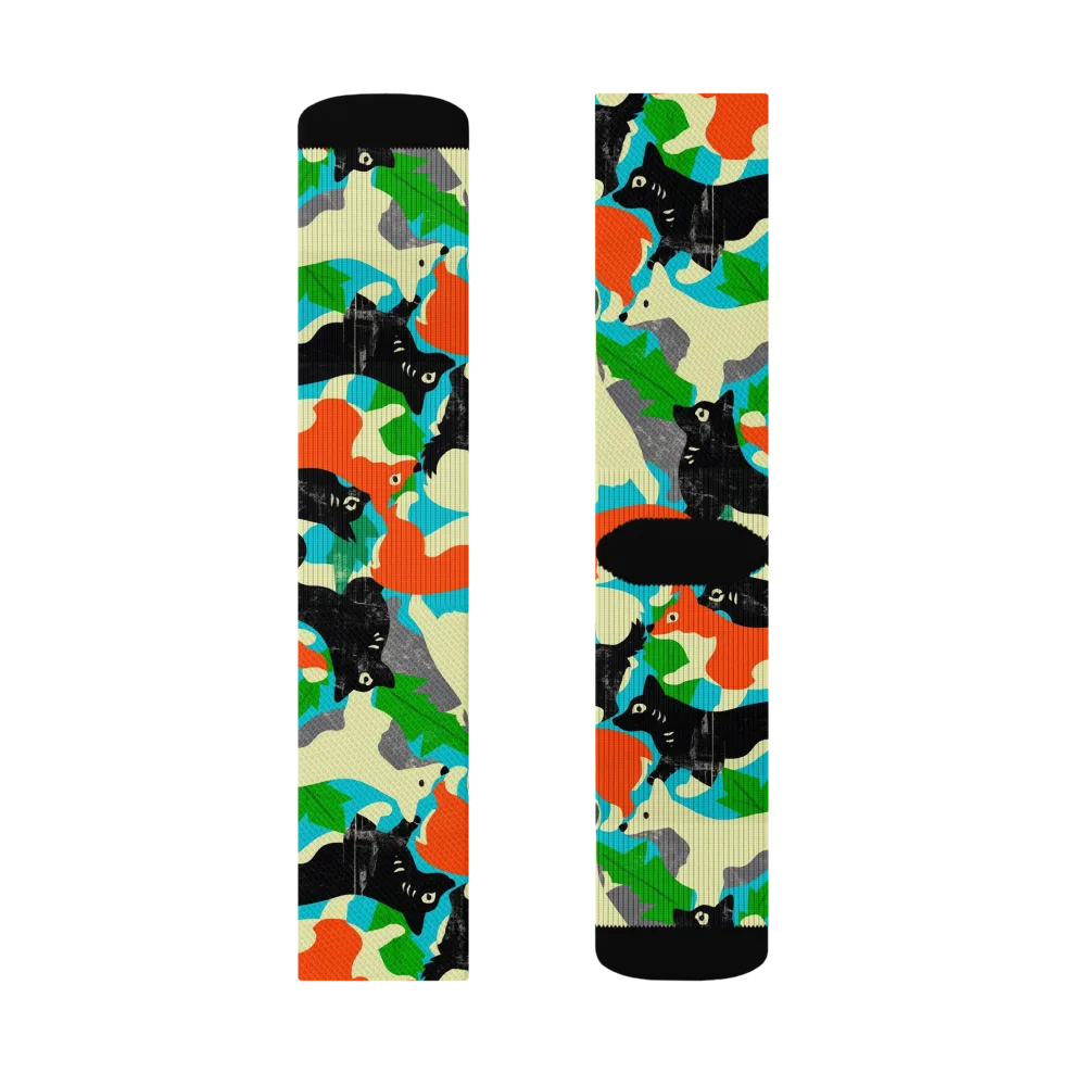 Foxglove Pack on Socks — Right Sock