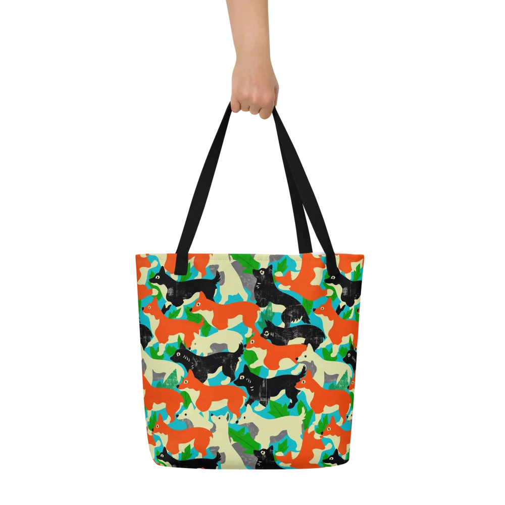 Foxglove Pack on Large Tote Bag W/ Pocket — Front