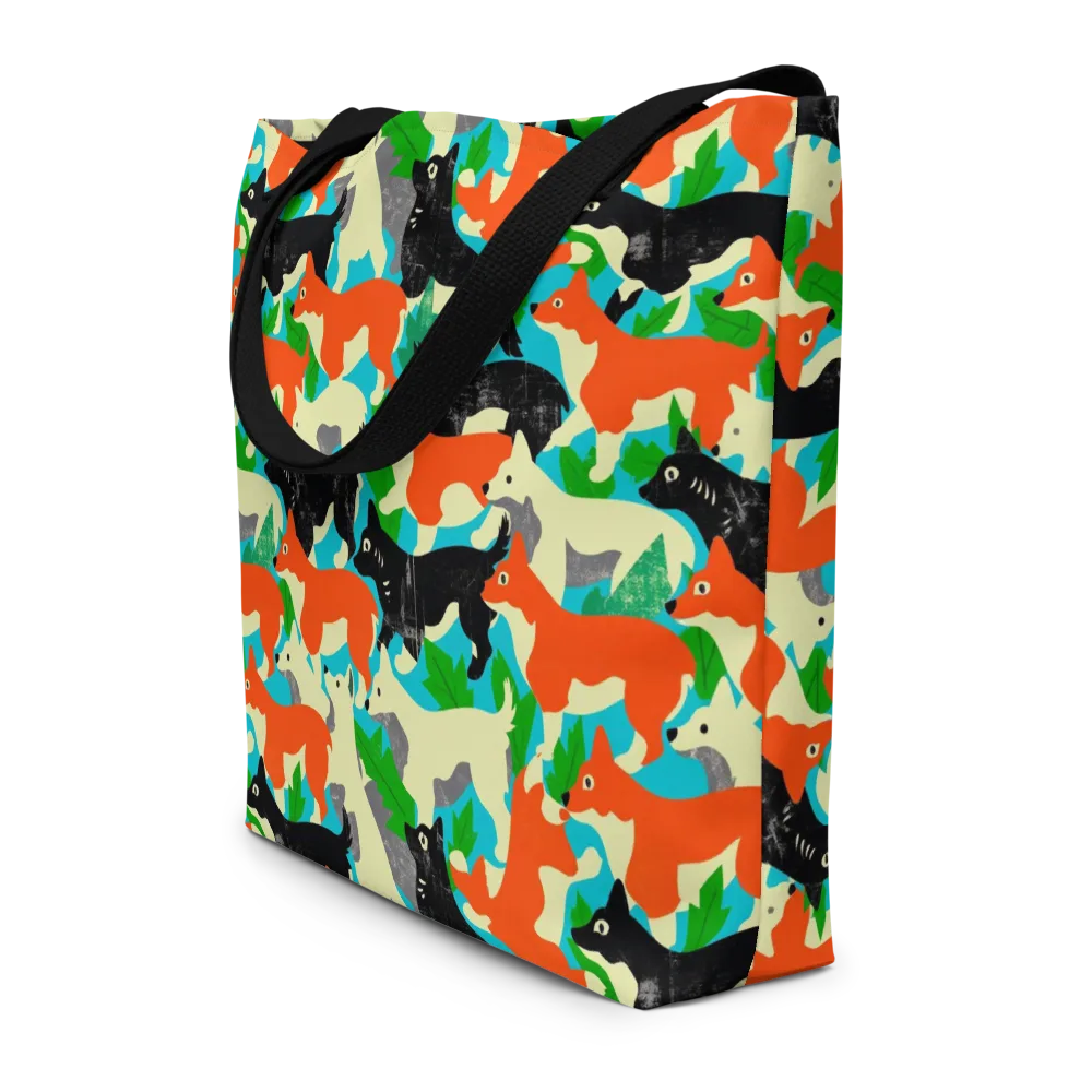 Foxglove Pack on Large Tote Bag W/ Pocket — Front