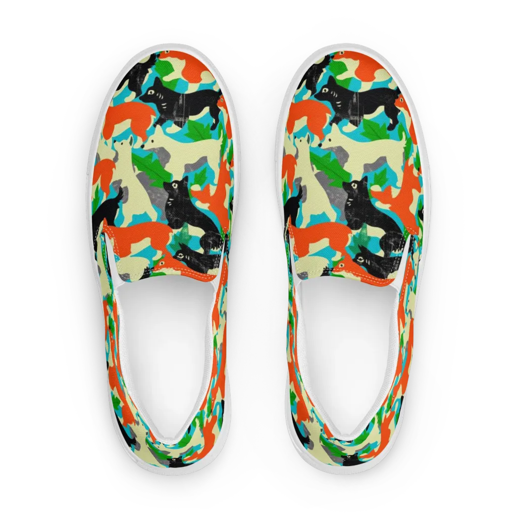 Foxglove Pack on Women's Slip-On Canvas Shoes — Front
