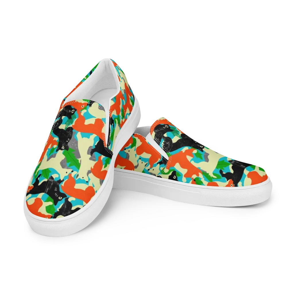 Foxglove Pack on Women's Slip-On Canvas Shoes — Left Front