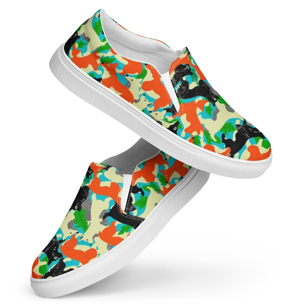 Foxglove Pack on Women's Slip-On Canvas Shoes — Front