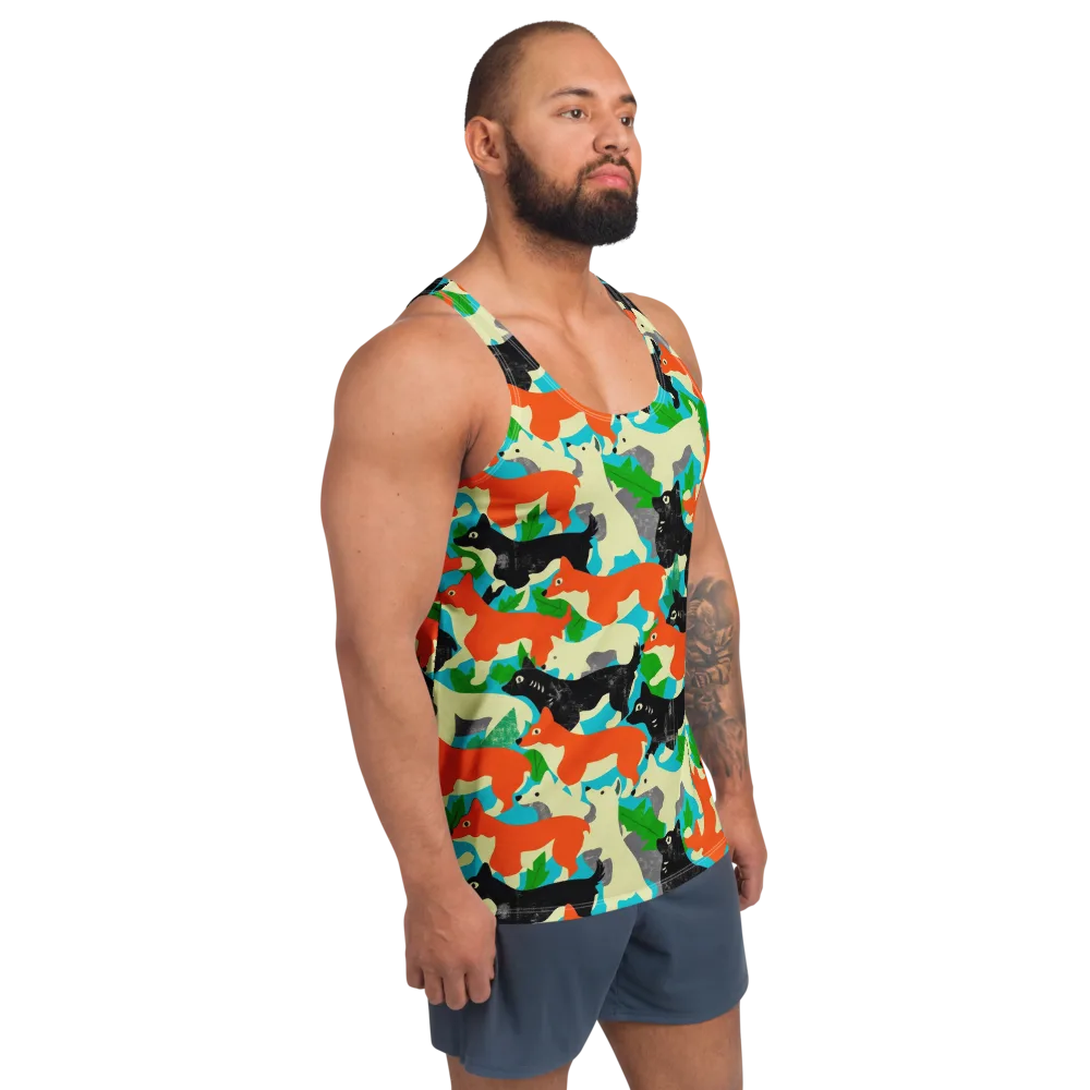 Foxglove Pack on Men's Tank Top — Right Front