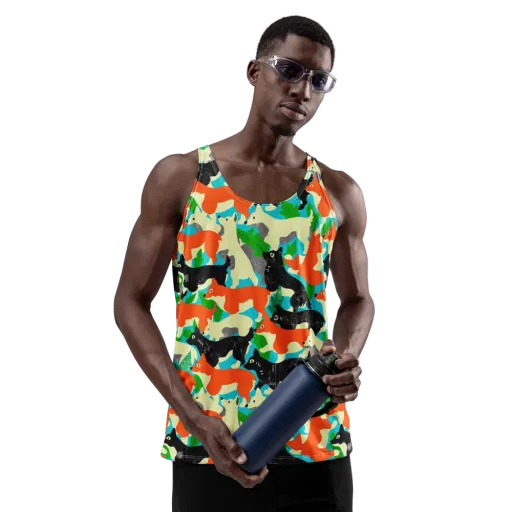 Foxglove Pack on a Men's Tank Top