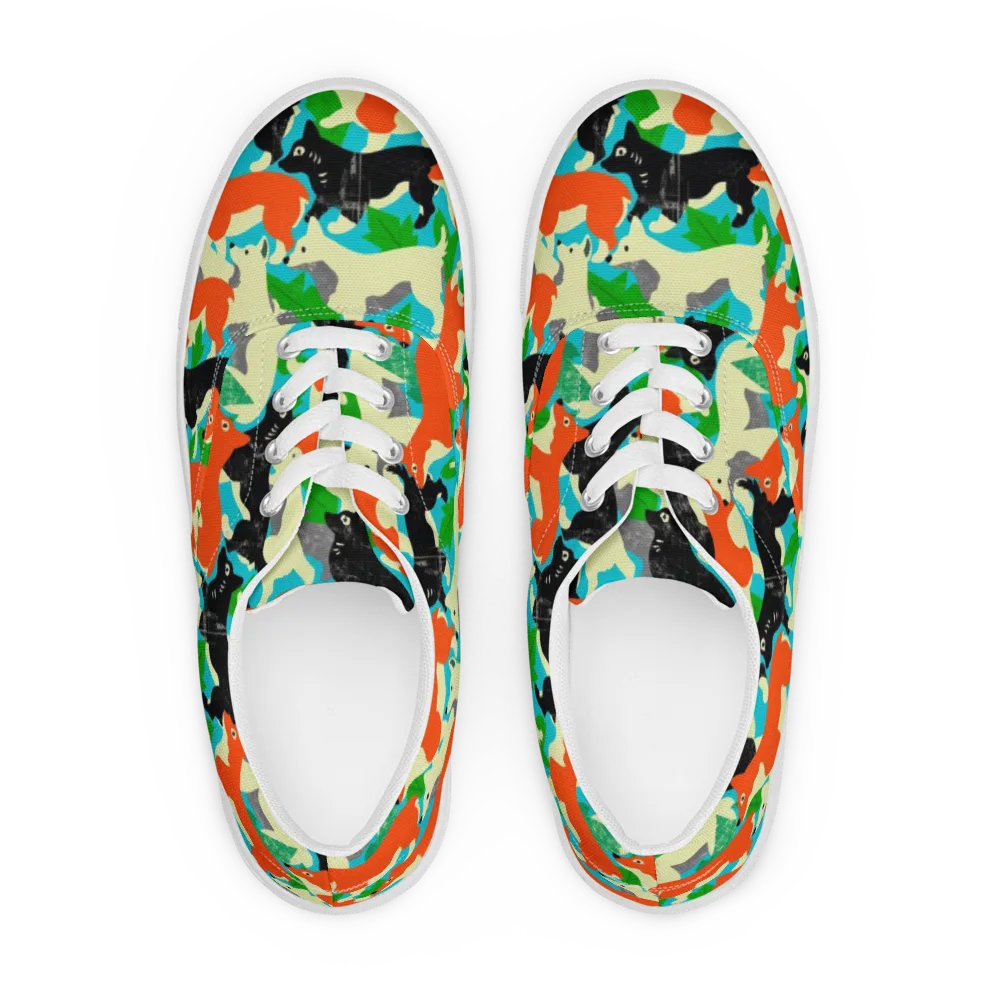 Foxglove Pack on Men's Lace-Up Canvas Shoes — Front