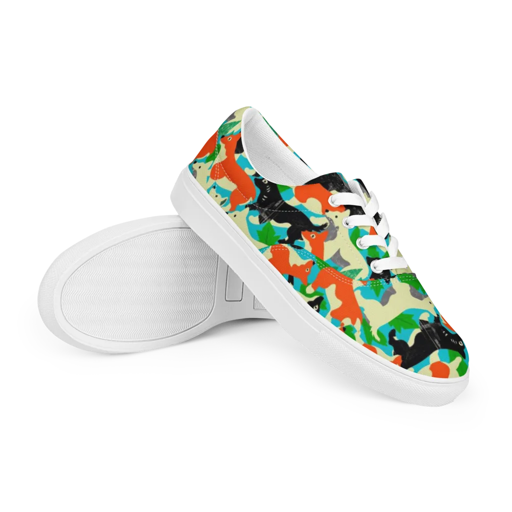 Foxglove Pack on Men's Lace-Up Canvas Shoes — Right Front