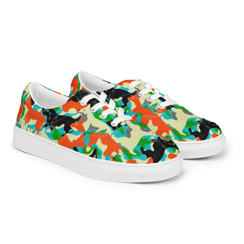 Foxglove Pack on Men's Lace-Up Canvas Shoes — Right Front
