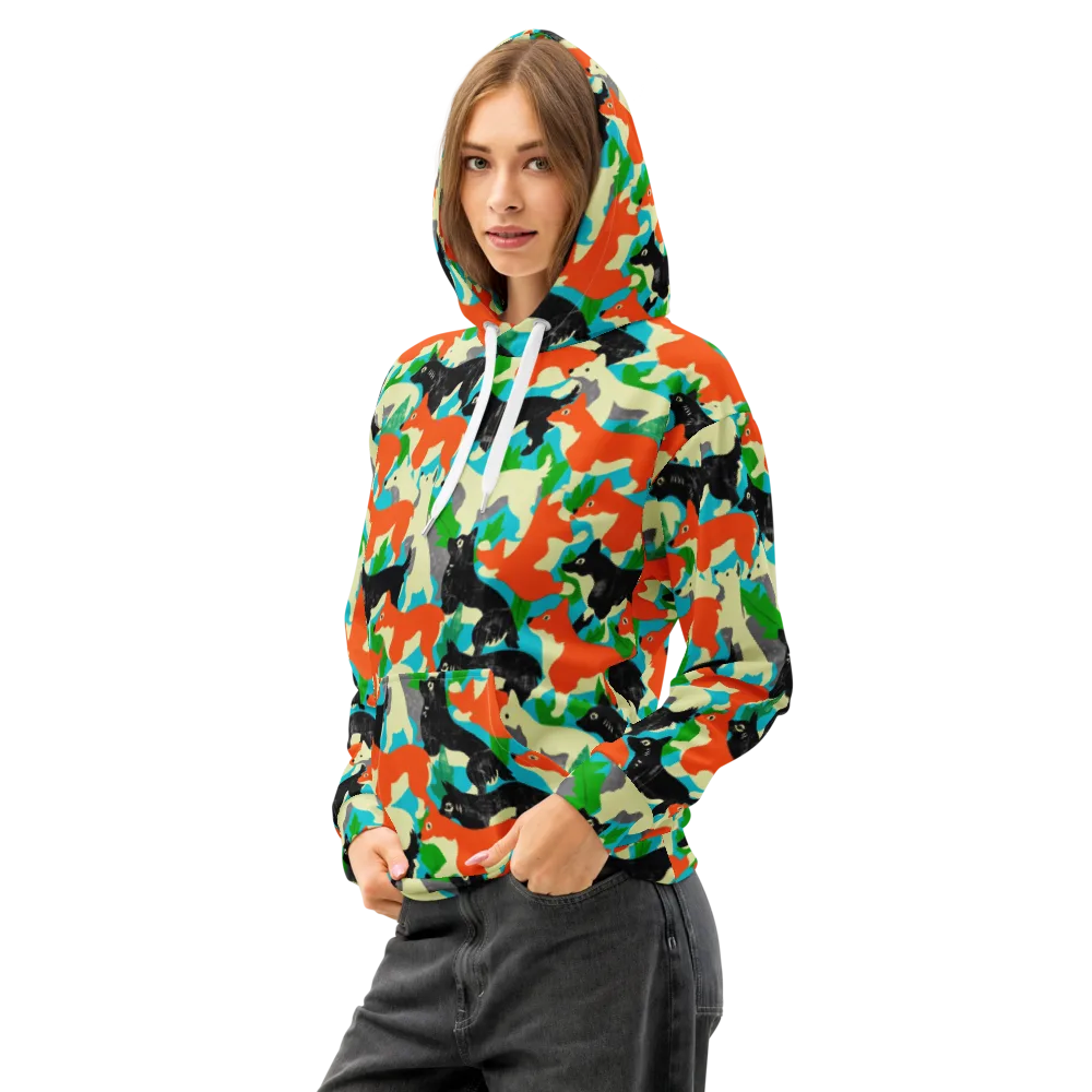 Foxglove Pack on Cotton Hoodie — Left Front