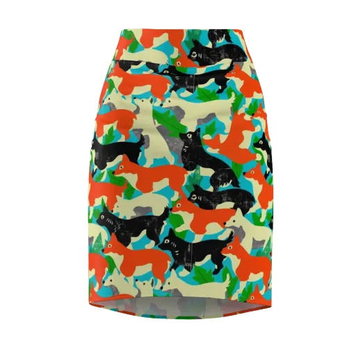 Foxglove Pack on a Pencil Skirt