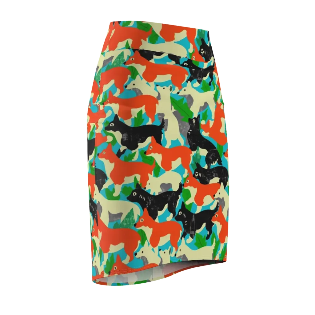 Foxglove Pack on Pencil Skirt — Front Side