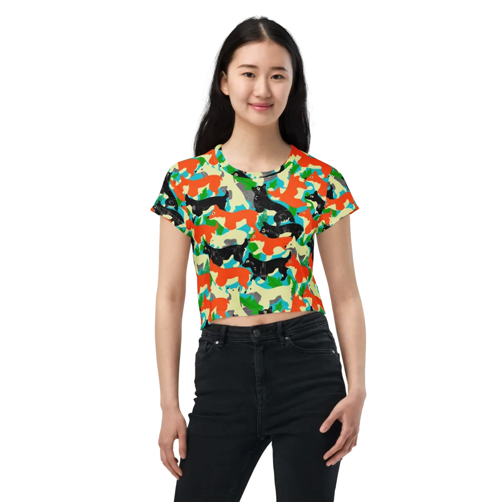 Foxglove Pack on Crop Tee — Front
