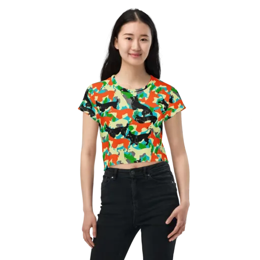 Foxglove Pack on a Crop Tee