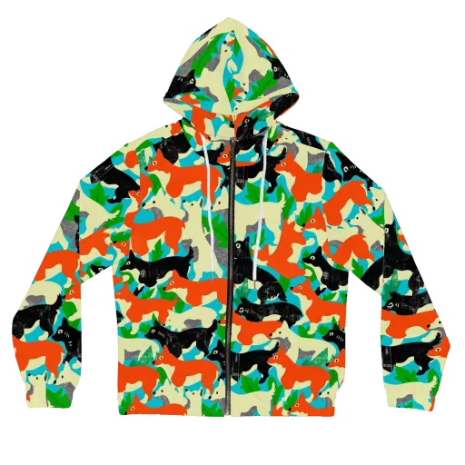 Foxglove Pack on a Women's Full-Zip Hoodie