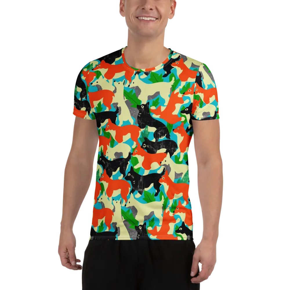 Foxglove Pack on Men's Athletic T-Shirt — Front