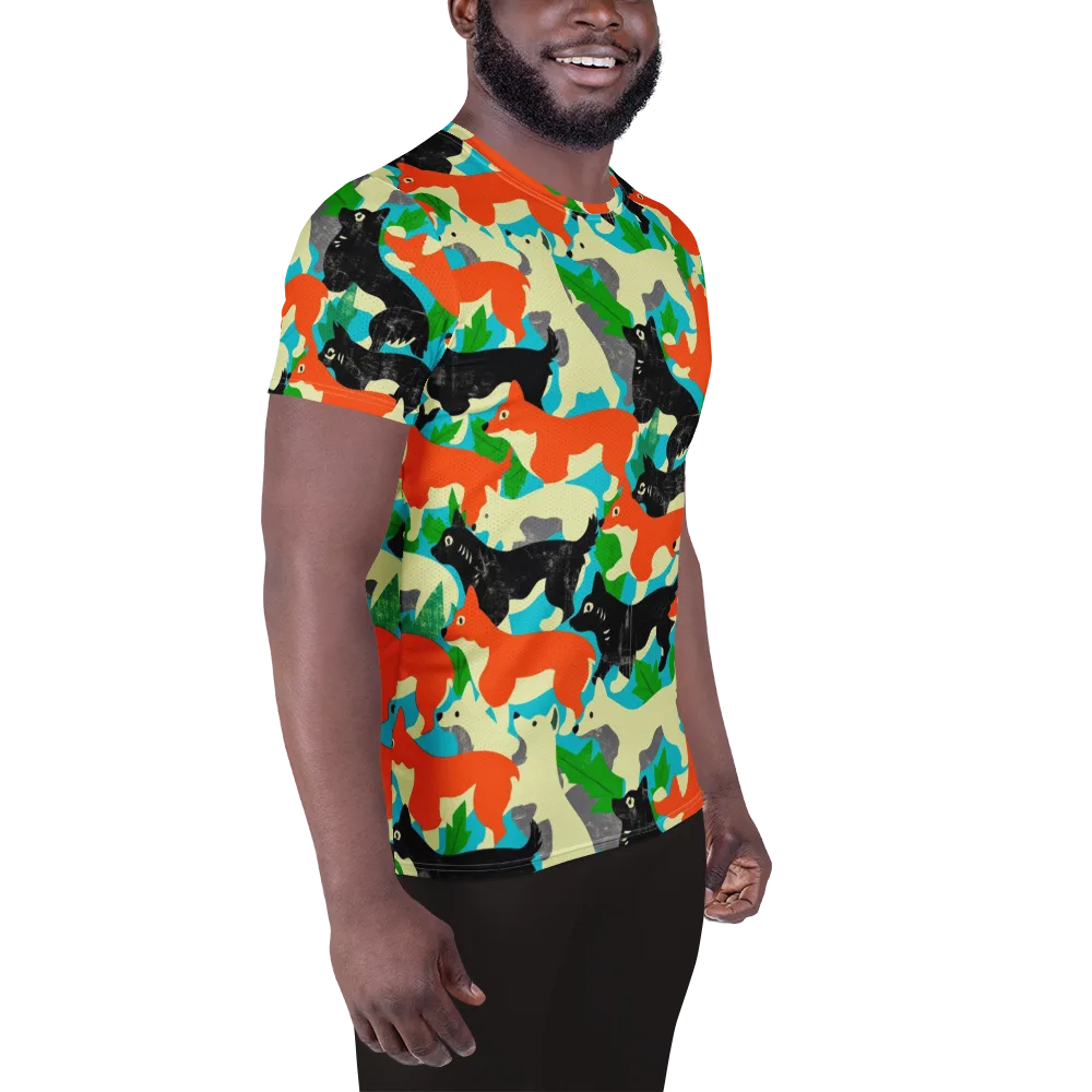Foxglove Pack on Men's Athletic T-Shirt — Right