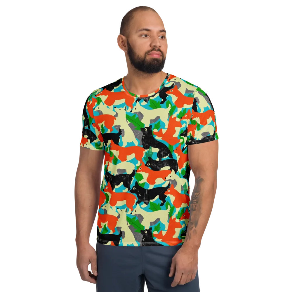Foxglove Pack on Men's Athletic T-Shirt — Front