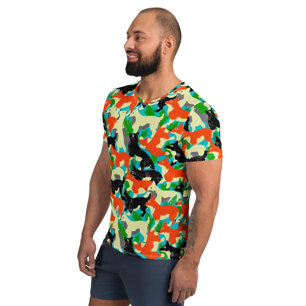 Foxglove Pack on Men's Athletic T-Shirt — Left