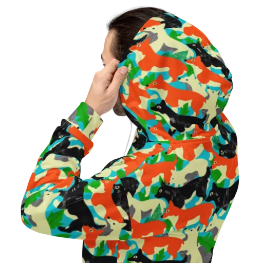 Foxglove Pack on a Hoodie