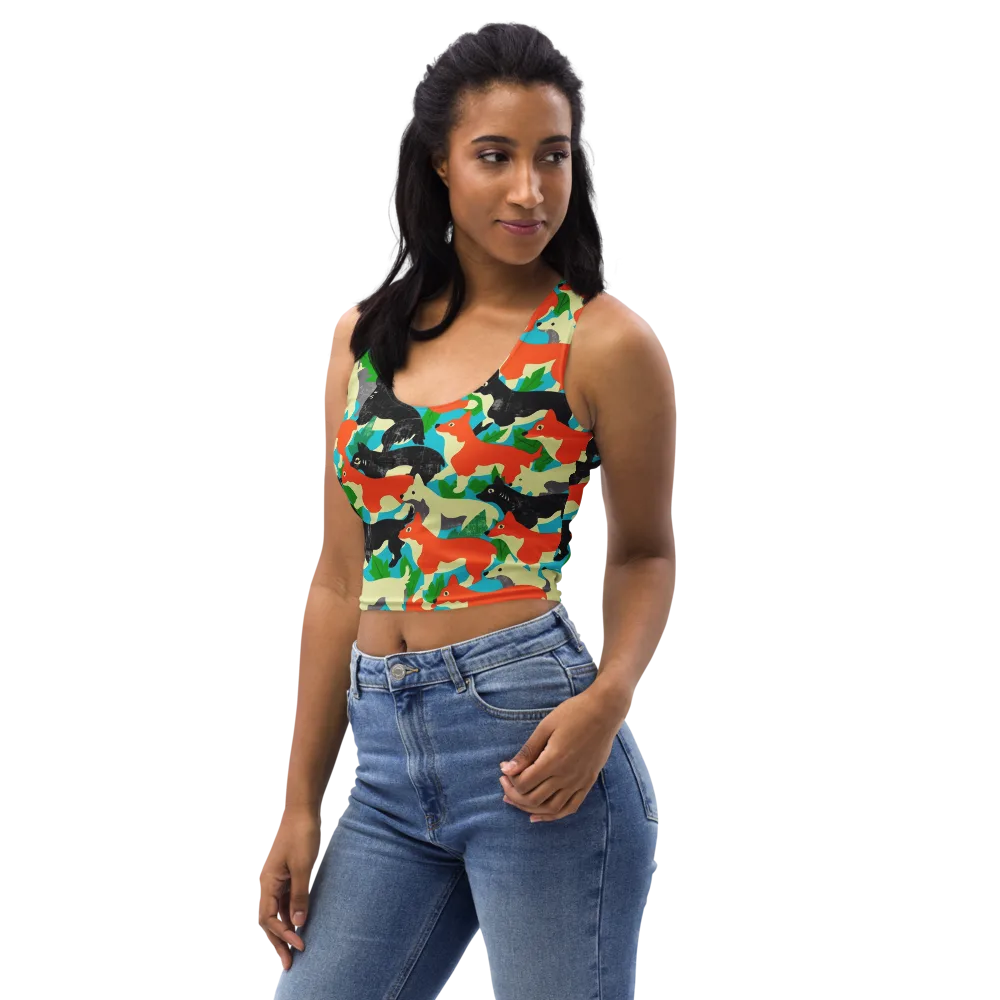 Foxglove Pack on Crop Top — Left Front