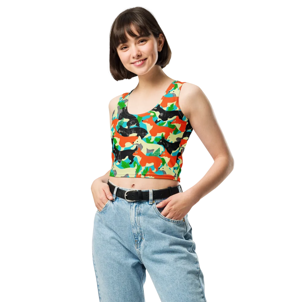 Foxglove Pack on Crop Top — Front