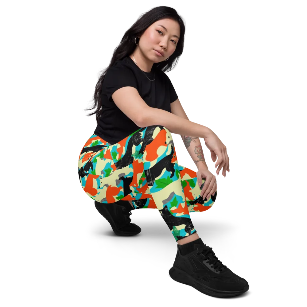 Foxglove Pack on Leggings with Pockets — Right Front
