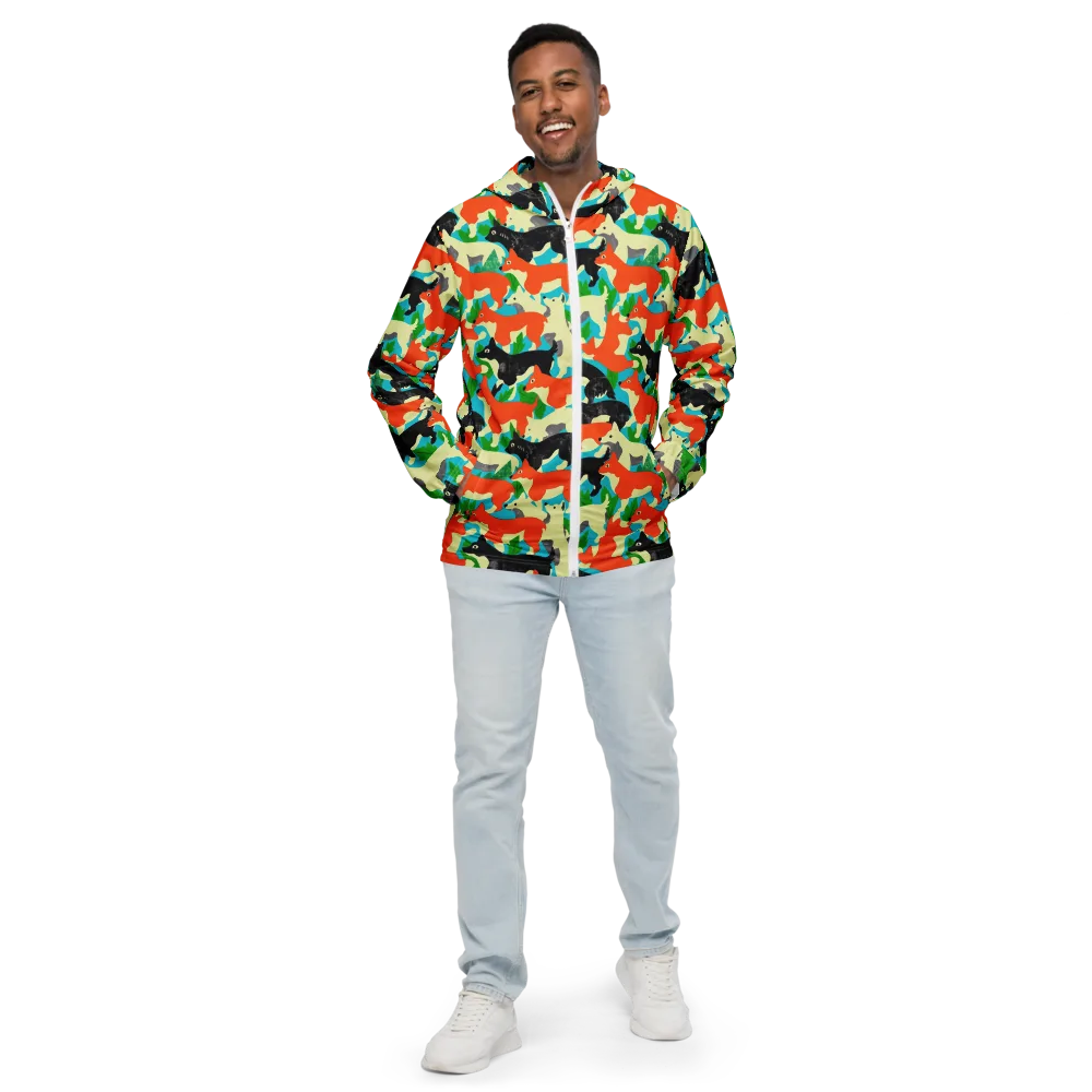 Foxglove Pack on Men's Windbreaker — Front