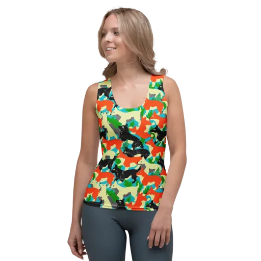 Foxglove Pack on a Women's Tank Top