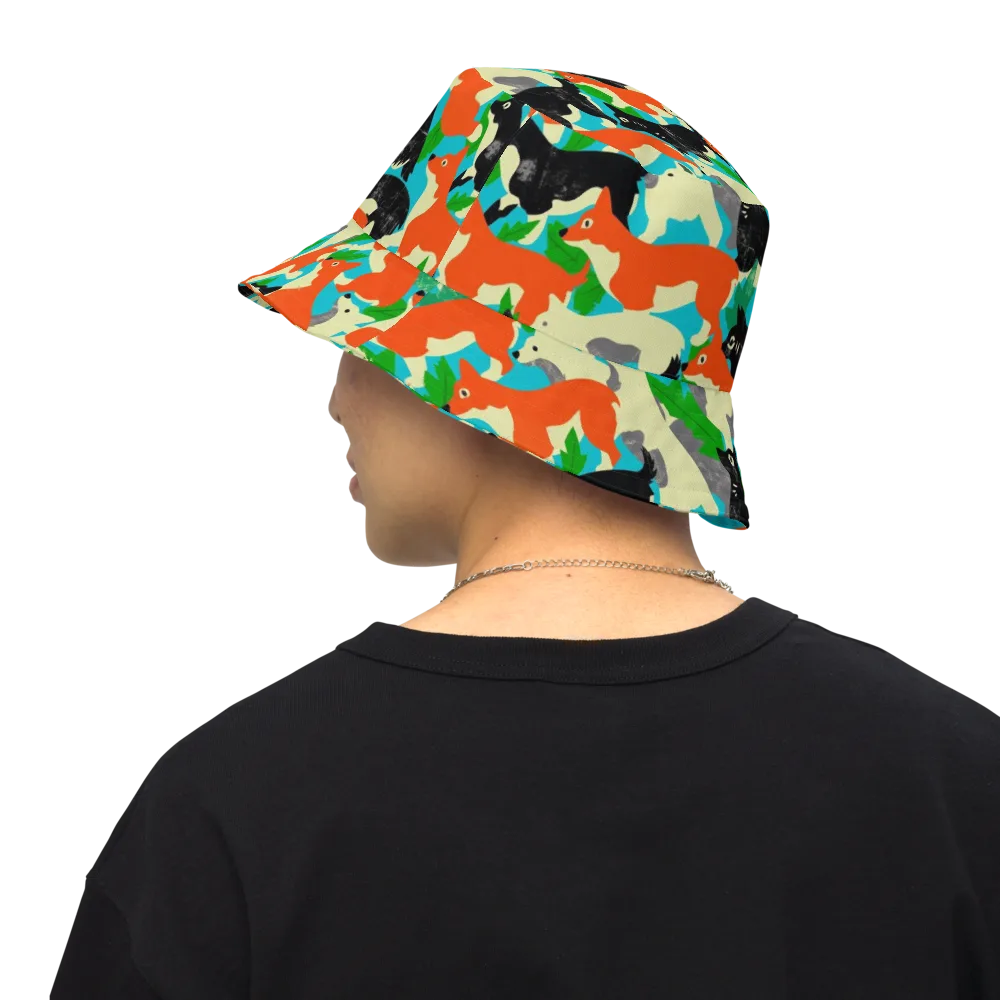 Foxglove Pack on Reversible Bucket Hat — Back Inside
