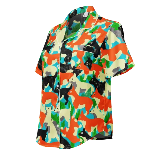 Foxglove Pack on a Women's Short Sleeve Pajama Top