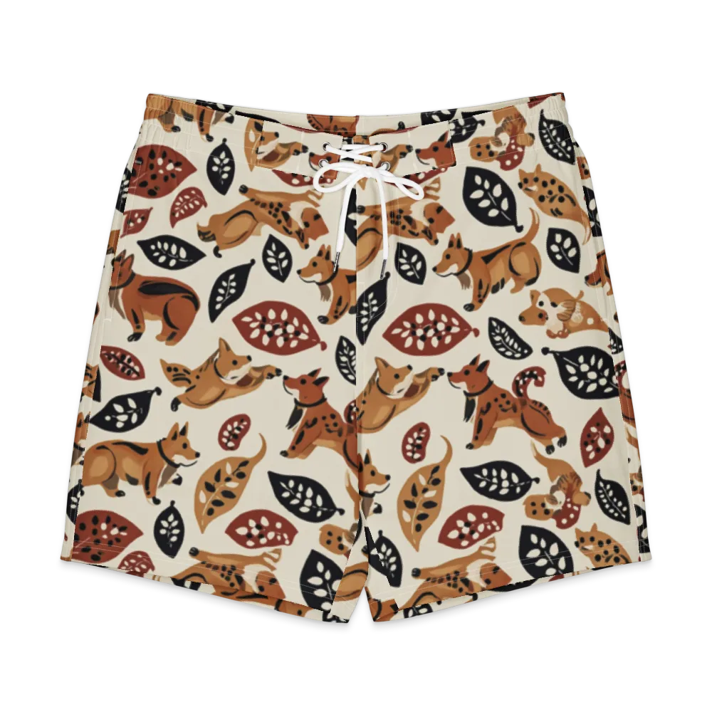 Autumn Canid on Men's Board Shorts — Front