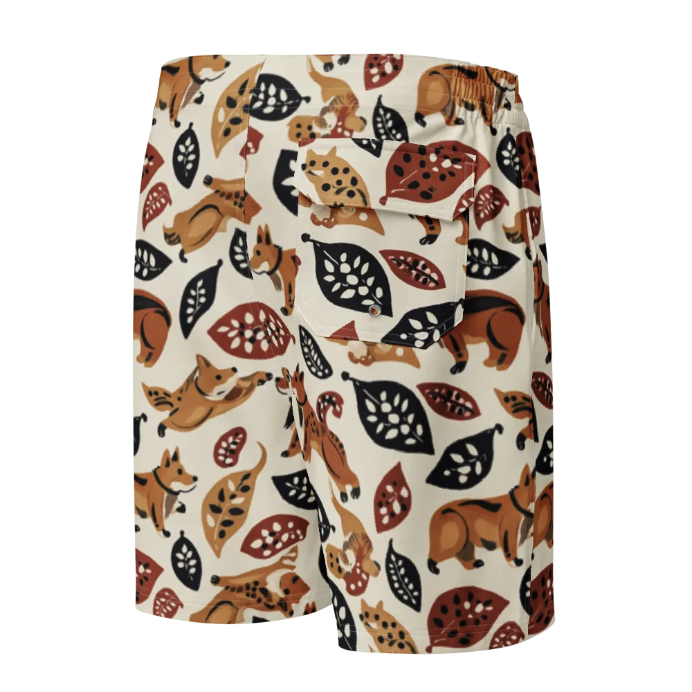 Autumn Canid on Men's Board Shorts — Back