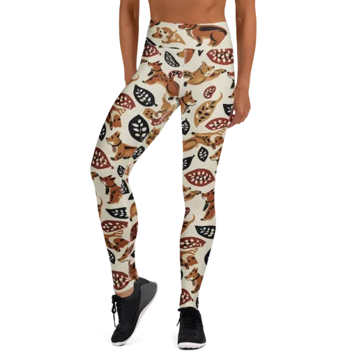 Autumn Canid on a Yoga Leggings