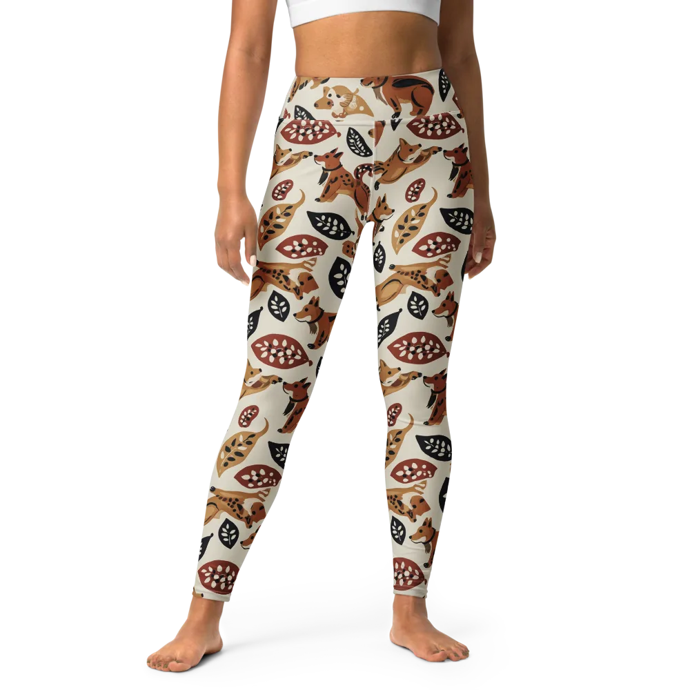 Autumn Canid on Yoga Leggings — Front