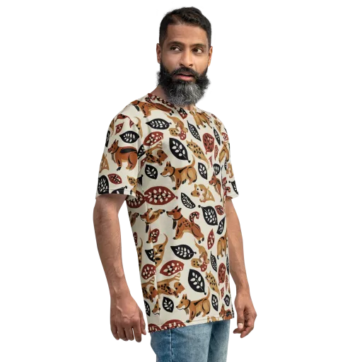 Autumn Canid on a Men's Crew Neck T-Shirt