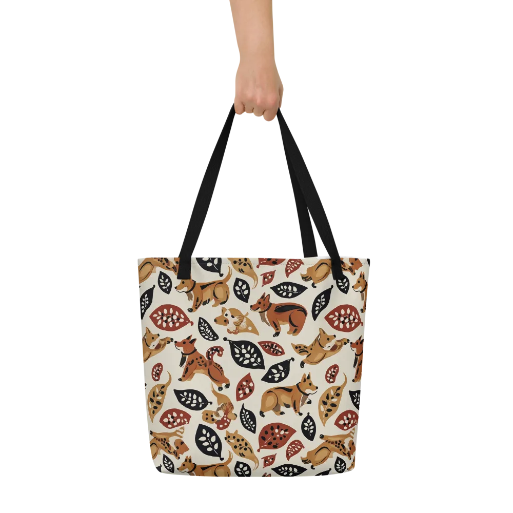 Autumn Canid on Large Tote Bag W/ Pocket — Front