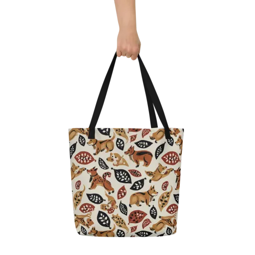 Autumn Canid on a Large Tote Bag W/ Pocket
