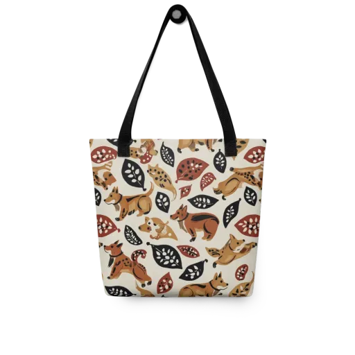 Autumn Canid on a Tote Bag