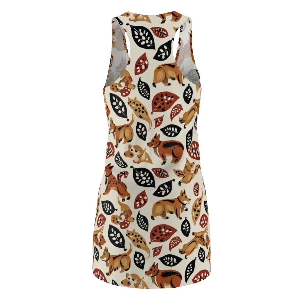 Autumn Canid on Racerback Dress — Back
